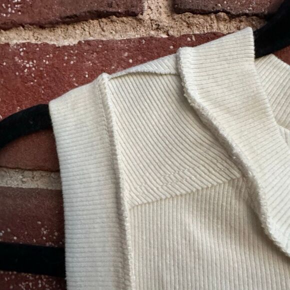 Free People We The Free Kate Ribbed Stretch Tank Top Ivory Womens S NEW - Picture 7 of 9